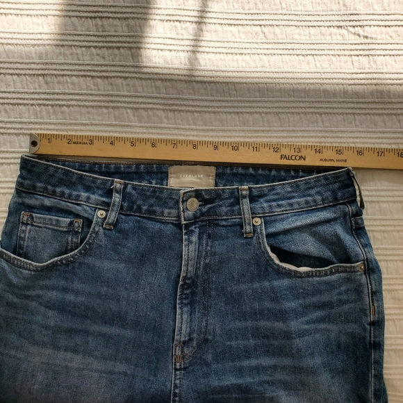 Everlane Distresses Crop Blue Denim Jeans Womens Size 31 - Picture 10 of 11